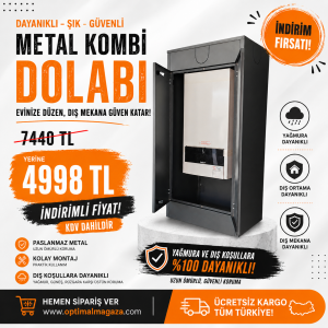 Metal Anrasit Gri Kombi Dolabı B125CM Metal Anrasit Gri Kombi Dolabı B125CM