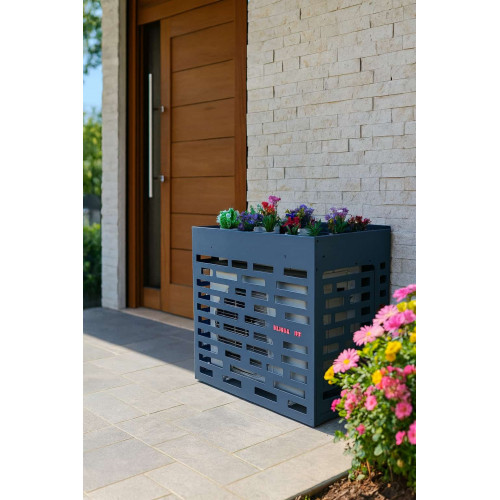 12 BTU Balkon içi bahçe çiçek dekorlu Klima Gizleme 12 BTU Balkon içi bahçe çiçek dekorlu Klima Gizleme